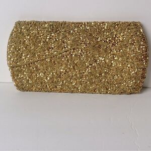 La Regale LTD Vintage Gold Bead and Sequin Clutch